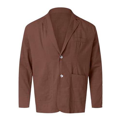 Men's Elegant Casual Prom Tuxedo Blazer Plaid Sport Coat, Business Classic Fit Two Button Lightweight Formal Suit Jacket