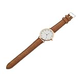 SUPVOX Orologio da Polso in Materiale Sintetico Marrone Quadrante Numerico, Cinturino Regolabile e Design alla Moda per Studenti