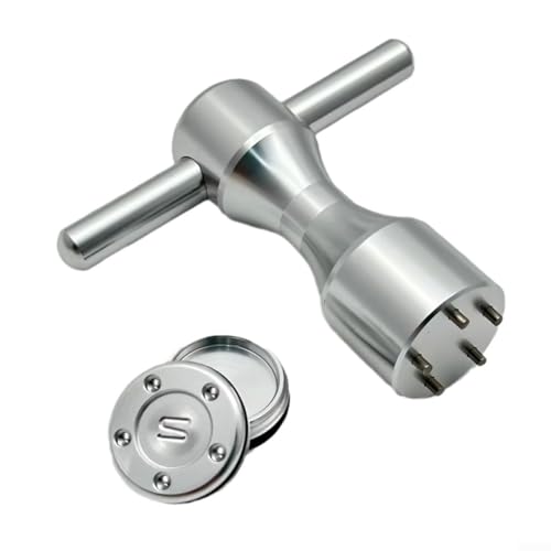 2-Piece Putter Weight Kit with Aluminum Alloy Wrench and Stainless Steel Weights (5g–45g), Rubber O-Rings for Moisture Protection, Customizable Balance for Putters(silver35g)