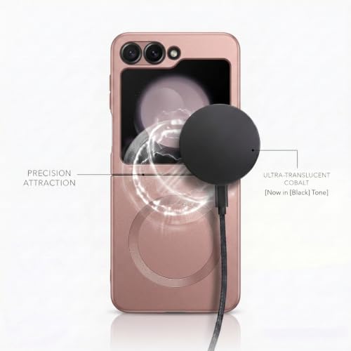 Image of amazon basics Premium Mag-Safe Case for Samsung Galaxy Z Flip 5 5G | Shockproof & Anti-Scratch Cover | Soft Silicone with Wireless Charging | Camera Lens Guard - Rose Gold