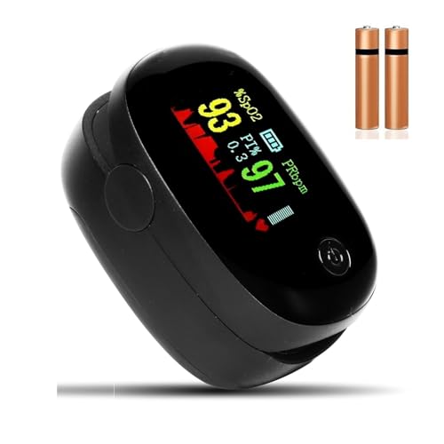 Image of Pulse Oximeter Fingertip, Blood Oxygen Saturation Monitor Fingertip, Blood Oxygen Meter Finger Oximeter Finger with Pulse, O2 Monitor Finger for Oxygen- 12 Month Warranty