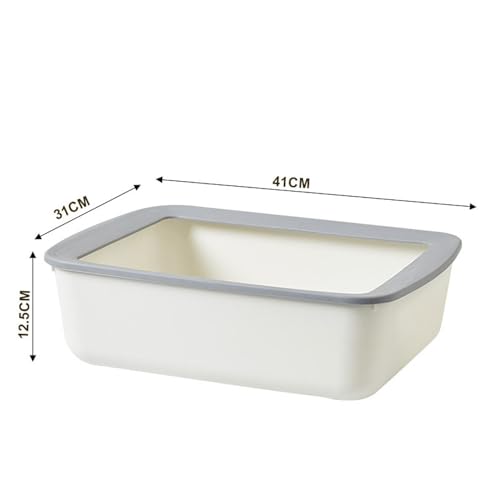 Bandeja para arena para gatos con borde abierto 41x31x12.5 cm miniatura 6