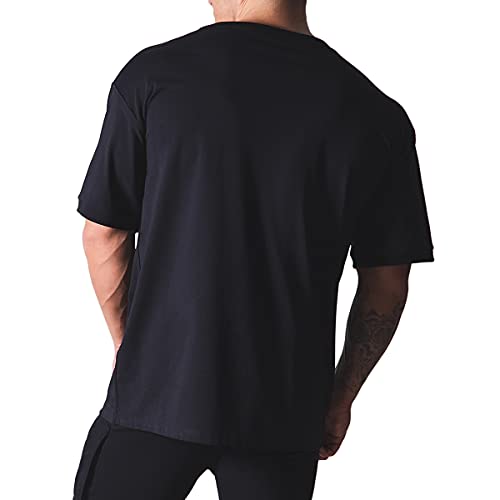 Workout Shirts Short Sleeve Oversized Hipster Loose Gym Shirts Basketball Hip-hop Street Style T-Shirts for Men T442