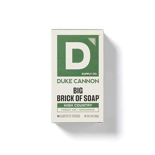 Image of Duke Cannon Supply Co. Big Brick Bar Soap for Men, 10 oz Each (4 Pack) - Midway, High Country, Sawtooth & Midnight Swim - USA Made Large Soap Bars, Masculine Scents