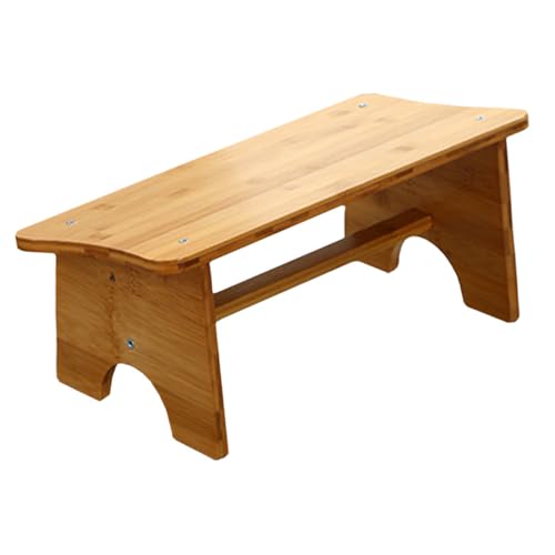 Tabouret de toilette en bois TOYANDONA compact et escabeau portable multifonction