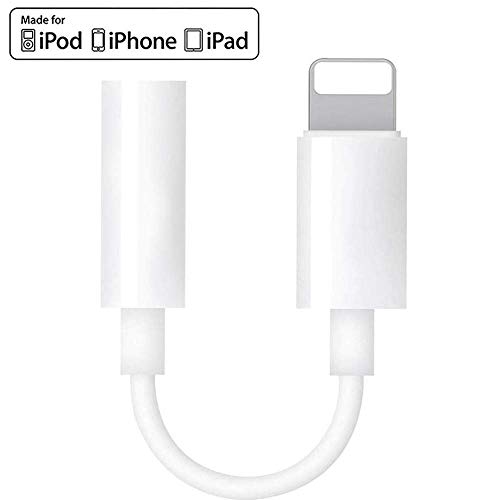 (Apple MFi Certified) Headphone Adapter for iPhone XS/XS Max/XR/X 10 iPhone 8, 3.5mm