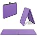 Giantex 6’x3.2'X4'' Thick Two Folding Panel Gymnastics Mat Fitness Exercise Purple