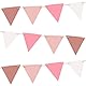 Tiardey 12 Flaggen Camping Wimpel Leder Banner Outdoor Hängeflagge - 4 Farben 12St