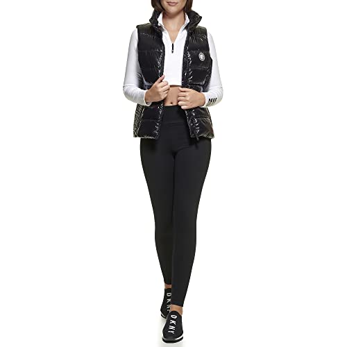 DKNY Women's Logo Drawstring Puffer Vest4