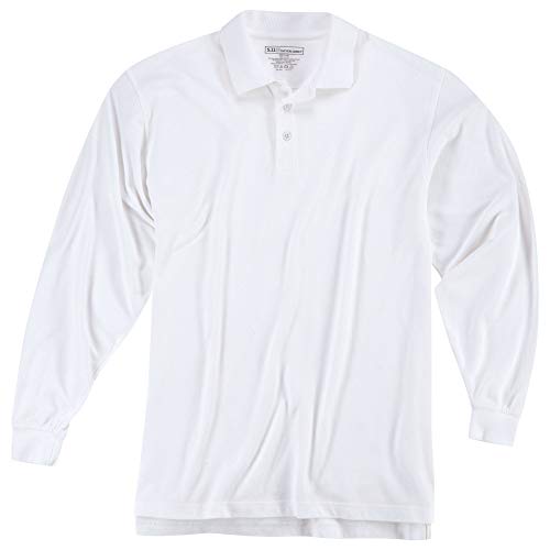 5.11 Tatical Men's Utility Long Sleeve Quarter Button Polo Shirt, Classic Long Sleeve Polo T-Shirt