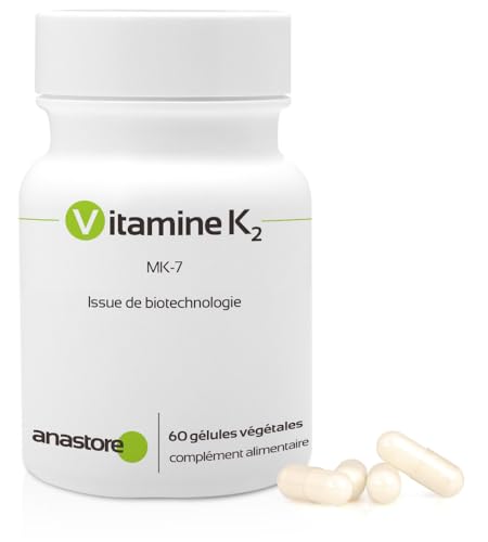 Vitamine K2 * 105 μg / 60 gélules * Obtenu par fermentation naturelle (MK-7) * Articulations, cardiovasculaire, osseux *