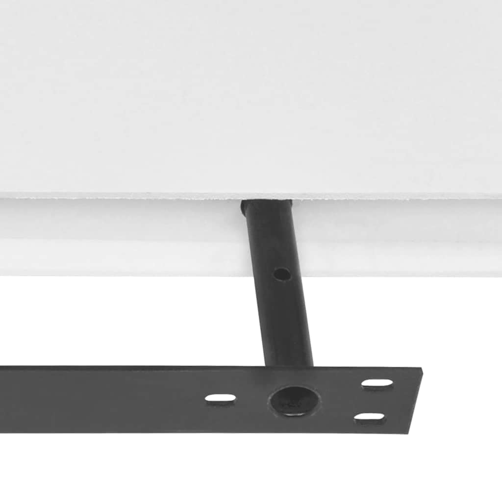 Juego de 2 estantes de pared blancos, estantes flotantes de MDF con acabado mate, 60 x 20 x 3,8 cm, moderno juego de tablero de pared para salón, dormitorio y pasillo, incluye material de