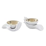 Jonathan Adler Eve Salt & Pepper Cellars, white & gold, 