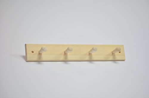 Garderobe Hakenleiste Garderobenleiste Kleiderhaken Echtholz...