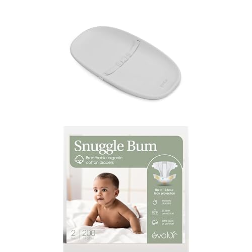 Bundle of Evolur Eva Changing Pad & Size 2 Baby Diaper