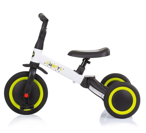 Chipolino Dreirad Smarty 2 in 1 Laufrad Gummireifen umbaubar Pedale verstellbar, Farbe:gelb weiß – Bild 3