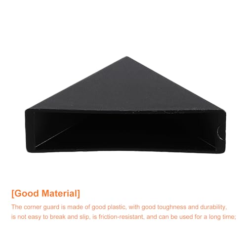 Image of uxcell 8Pcs Plastic Corner Protectors 12x50mm Right Angle Shape Glass Corner Guards Cushion for Corner Protection of Glass, Mirror, Tile, Black
