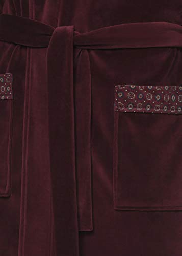 Albornoz de terciopelo para hombre largo elegante bata de baño RE-101 6