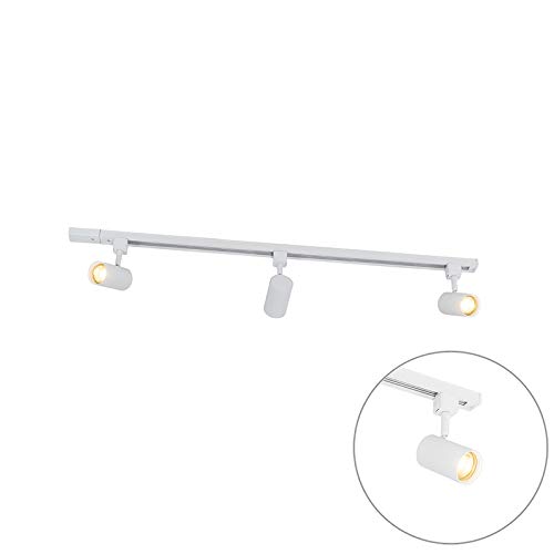Modern railsysteem met 10 spots zwart 1-fase - Iconic Jeana