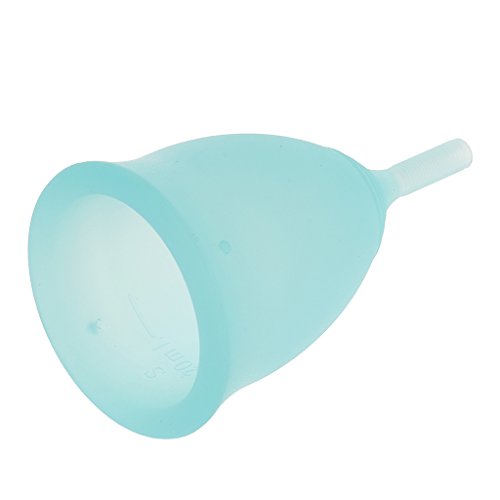Coupe menstruelle réutilisable en silicone, approuvée par la FDA, protection pendant 12 heures, silicone de qualité médicale (bleu, taille S)