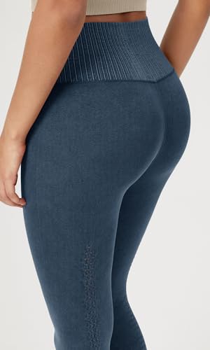 ODODOS-Vintage-78-Length-Seamless-Leggings-for-Women-Ribbed-High-Waist-Casual-Workout-Gym-Yoga-Pants-2528-Inseam