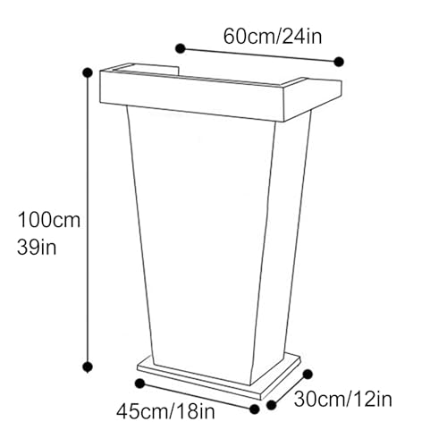 Atril blanco para iglesias y aulas con base de madera elegante y estable 3