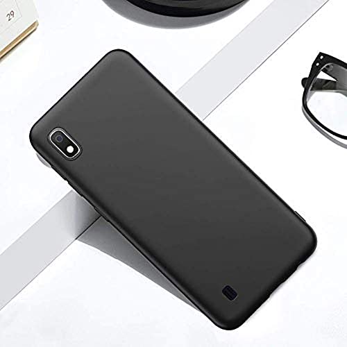 Image of Mobile Back Cover Case for Samsung Galaxy A10, Sm-A105G /Ds, Sm-A105M /Ds (Silicone Case|CameraProtection|Black SC1510)