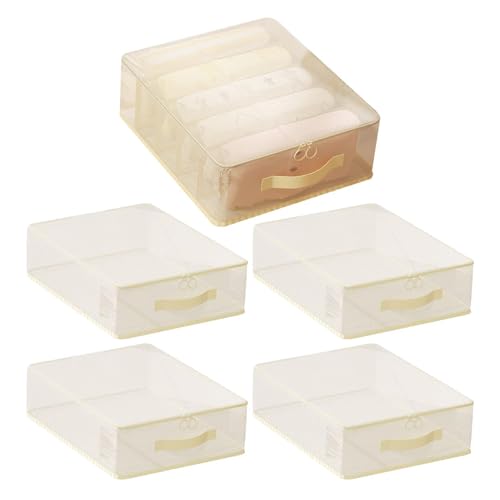 Wardrobe Organizer 5-Piece Clear Storage Bags with Handles - Dustproof Clothes Bedding Storage Set for Home Use | Durable Transp