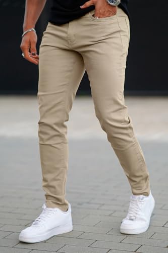 Image of GINGTTO Skinny Jeans Men Slim Fit Stretch Tapered Leg