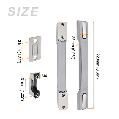Image of METALLIXITY Luggage Handle Replacement (220mm /8.66 inch) 1Pcs, Plastic Spare Strap Handle Grip - for Home Box Case Suitcase, Gray