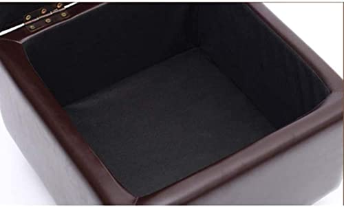 Pouf de rangement carré capitonné pour libérer de l'espace facilement - 8