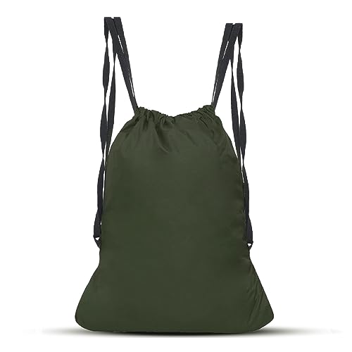 Image of DIVULGE Drawstring Daypack Bag Sports Backpack Gym Bag, Backpack and Multi Utility Bag for Running, Sports, Cycling and Outdoors -Light Green