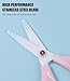 Baby Food Scissors Kicthen Shears - Portable Healthy Cute Kids Ceramic Scissors with Storage Case - Ideal for Cutting Meat, Chicken, Vegetables, and Fruits (Pink)