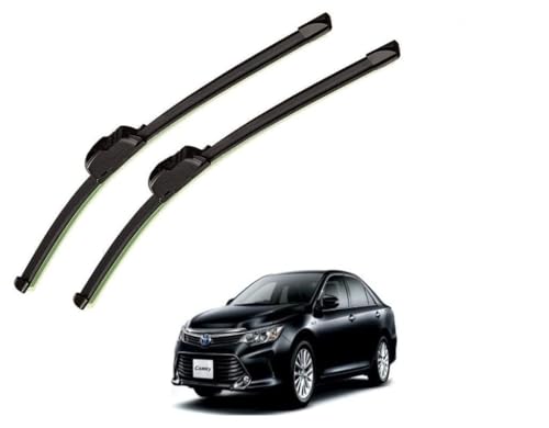 Image of Audio WHeels Perfect Fitting Frameless Windshield 100% Scratch Proof Cleaning Water Repellant Silicon Car Wiper Blades For Equipment Replacement, Set of 2 (D-26 inch & P-19 inch)