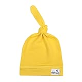 Copper Pearl Baby Beanie Hat Top Knot Stretchy Soft Banana