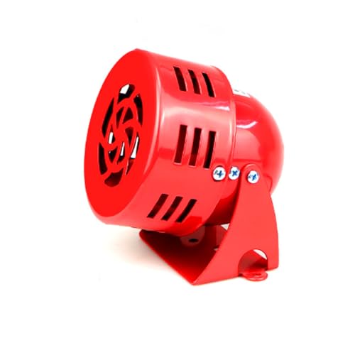 Alarma de Motor Industrial Campana MS-190 Alarma de Motor Rojo 24V DC 114dB Sonido de bocina Sirena de zumbador Continuo para fábrica, área residencial, Calle Comercial