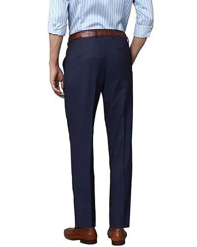 Image of Noble Monk Men's Formal Trousers | Regular Fit Stylish Pants for Men | Comfortable Solid Trousers | Classic Formal Wear for Men | Smart and Versatile Everyday Wear