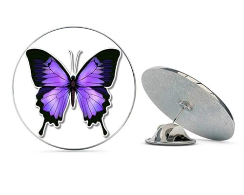Purple Butterfly Beautiful Metal 0.75" Lapel Hat Pin Tie Tack Pinback2