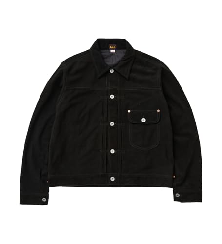 Lee(���[) ���U�[�W���P�b�g COWBOY JACKET LEATHER�yLIGHT SHEEP LEATHER�z �����Y �u���b�N 44