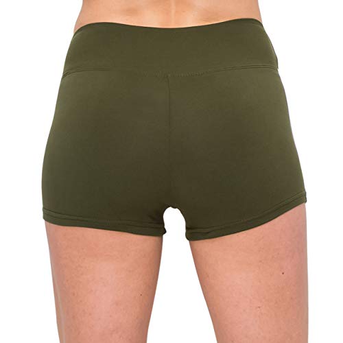Image of ALWAYS Women's High Waist Spandex Athletic Shorts - Side Stripe Soft Stretch Biker Running Yoga Gym Workout Anti-Chafe Under Dress Layering Short Mauve White L