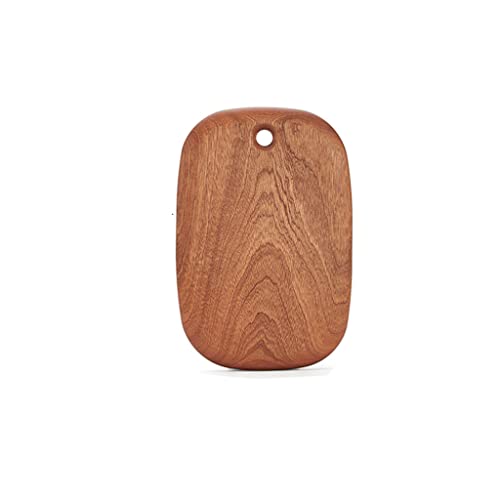Tabla de Cortar Tabla de cortar de madera de primera calidad para cocina, tablas de cortar reversibles, tabla de cortar ovalada para carne y verduras, tabla de cortar con orificio para colgar redondo