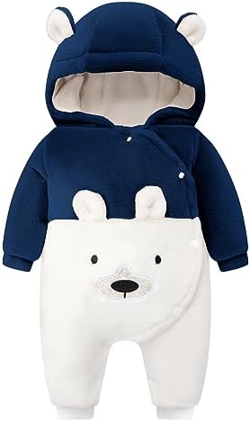 WYTbaby Baby Overall Winter Schneeanzug Baby Flanell Wärmer Winter Overalls Jumpsuit für Jungen Mädchen