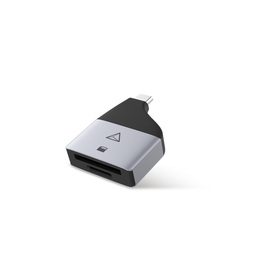 Adonit Nest USB-C to Card Reader Adapter, Supports Secure Digital V30 UHS-I, Supports both SD/Micro SD Card Reader, Grey