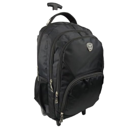 Mochila De Rodinha para Notebooks, Bolsos Múltiplos, Adulto Unissex Alças Acolchoadas Com Cabo de Aço