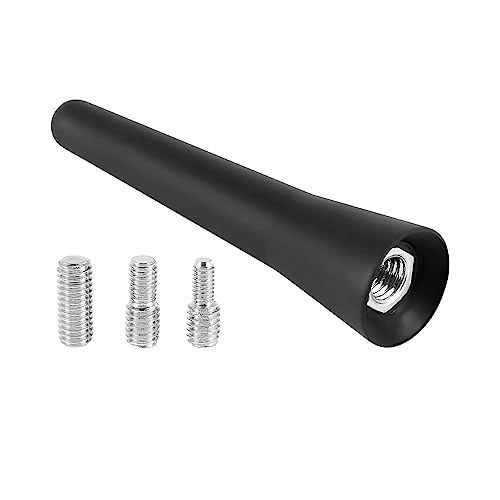 Sound Way Universal Car Radio Antenna, 2,6" Mini Car Radio Aerial Antenna, 3 Screws M4 M5 M6, Easy to Install