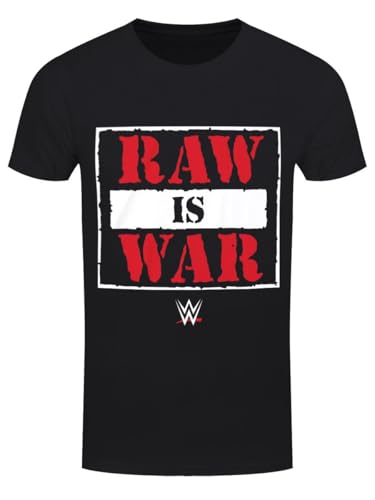 T-shirt noir WWE Raw is War homme vêtement streetwear catch vintage
