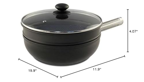 Wok de aluminio de 12 pulgadas y 3.6 cuartos con estuche miniatura 6