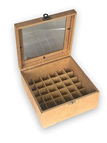 Genérico - Caixa Organizadora de Óleos Essenciais e Esmaltes para 36 Unidades - 21 cm x 21 cm x 10.5 cm
