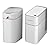 MOPALL 2 Pack 3.5 Gallon Bathroom Trash Can Automatic Touchless,Auto-Adsorption,Battery and Charging Model