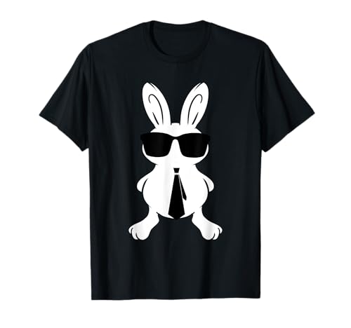 Cute Bunny Bow Tie Men Boys Kids Funny Easter Day T-Shirt
